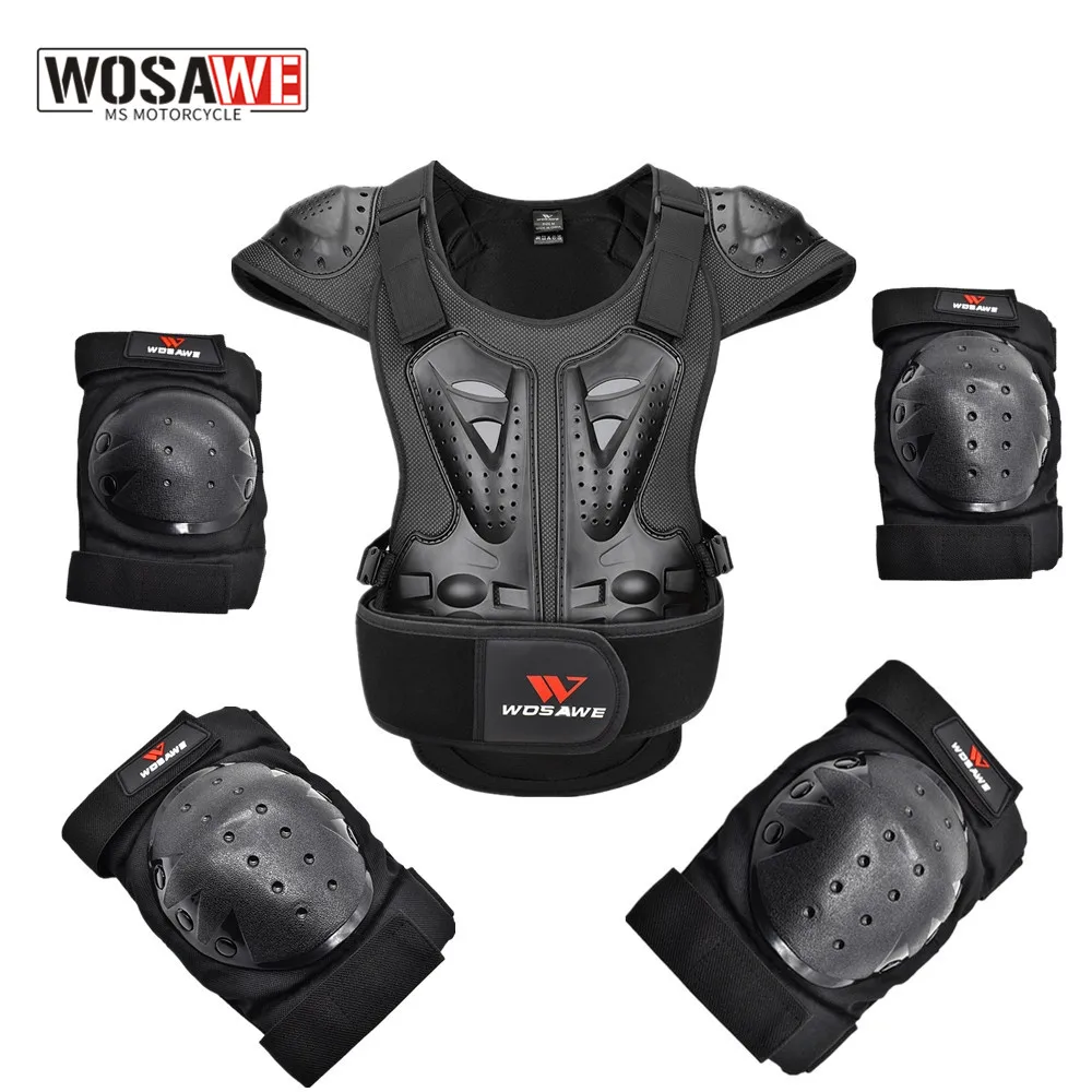 

WOSAWE Motorcycle High Visibility Reflective Vest Chest Protector Moto Motocross Riding Off-RoadSnowboarding Safety Body Armor