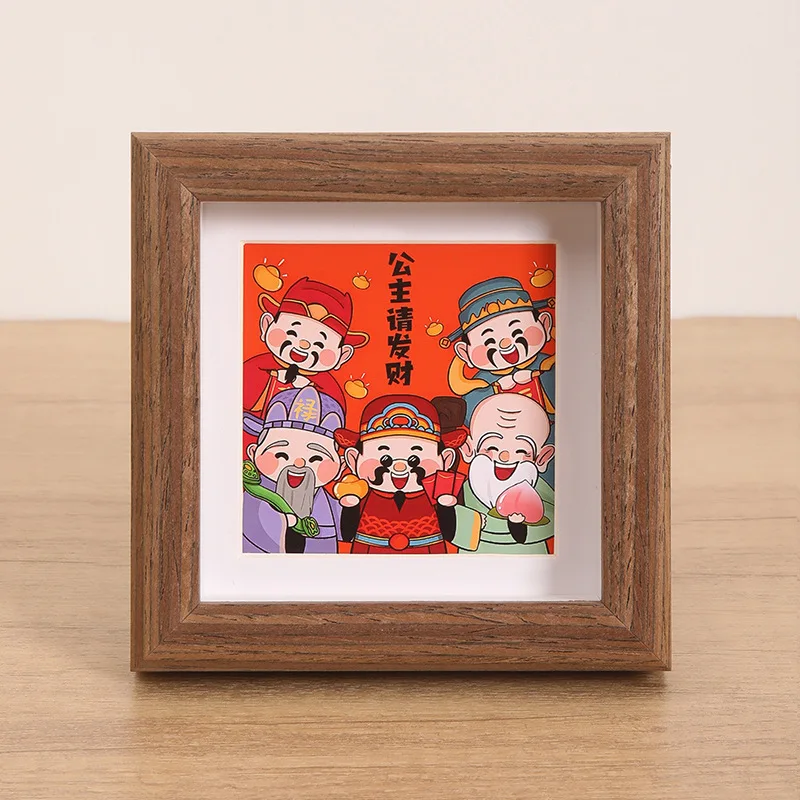 10*10cm Picture Frame Natural Woodgrain Wall Hanging Large Picture Frame for Photos Posters Art Prints（random Style） view 5
