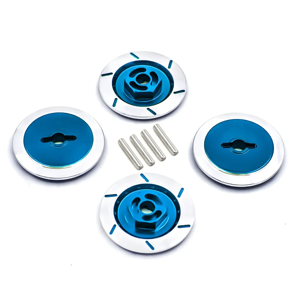 Boîte de jante de roue à disque de ein en alliage d'aluminium, adaptateur hexagonal 12mm pour tamiya tt-01 tt02 HPI HSP 94123 1/10 RC sur voiture de course sur route 4 pièces