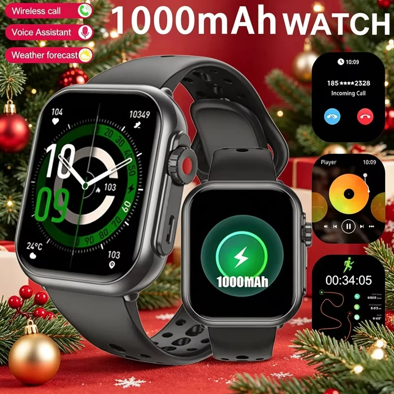 

Новые умные часы с AMOLED-экраном и аккумулятором 1000 мАч, HD-дисплей, Bluetooth-звонки, водонепроницаемость IP67, для мужчин и женщин, спортивные часы