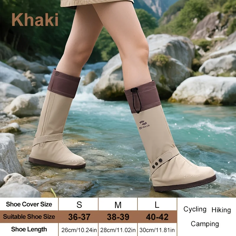 Waterproof Shoe Covers for Rain Boot Covers for Men Women Rain Outdoor Indoors Non-Slip Waterproof Shoe Boot Protectors Cycling view 6