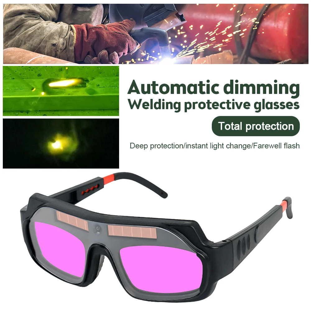 Automatic Darkening Dimming Welding Glasses Anti-glare Argon Arc Welding Glasses Welder Eye Protection Goggles Tools Anti-glar