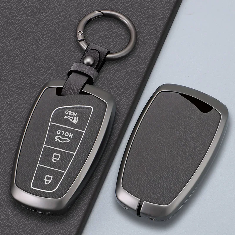 For Hyundai Grandeur HG Sedan Genesis G80 Santa Fe 3DM Grand SantaFe 2018 IX45 EQUUS Azera Remote Key Case Cover Holder