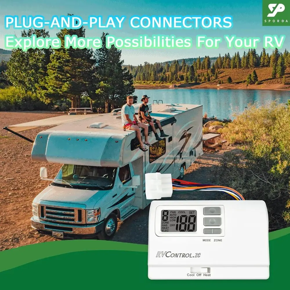 8330D3351 ترموستات رقمي، ترموستات RV للحرارة والباردة على الحائط، تحل محل oe # 8330D3351 (أبيض) #6