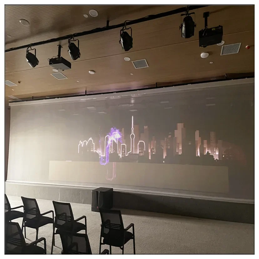 2026 Custom 3D Hologram Outdoor Advertising Holographic Equipment Stage Mesh Screen for Large 3D Hologram Showcase Screens