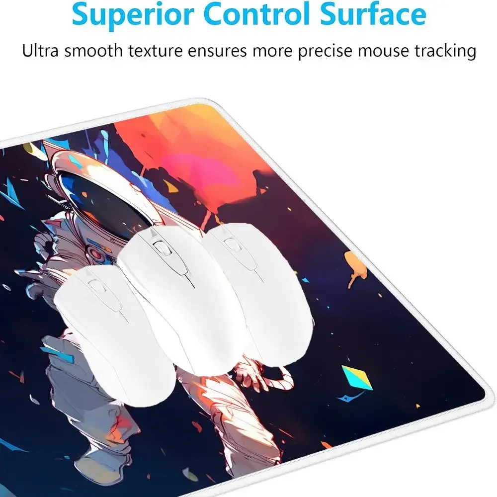 Alfombrilla de ratón de astronauta de dibujos animados, teclado grande para Gamer, alfombrillas antideslizantes con borde cosido, cojín para ordenador portátil, alfombrilla para tableta, Mini tapete para juegos de PC