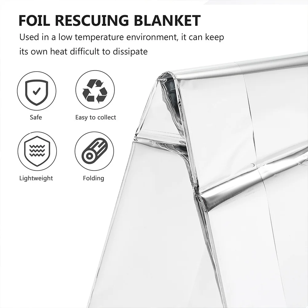 6Pcs Outdoor Emergency Blanket Thermal Insulation Waterproof Survival Warm Blankets Camping Hiking First Aid Rescues Kit