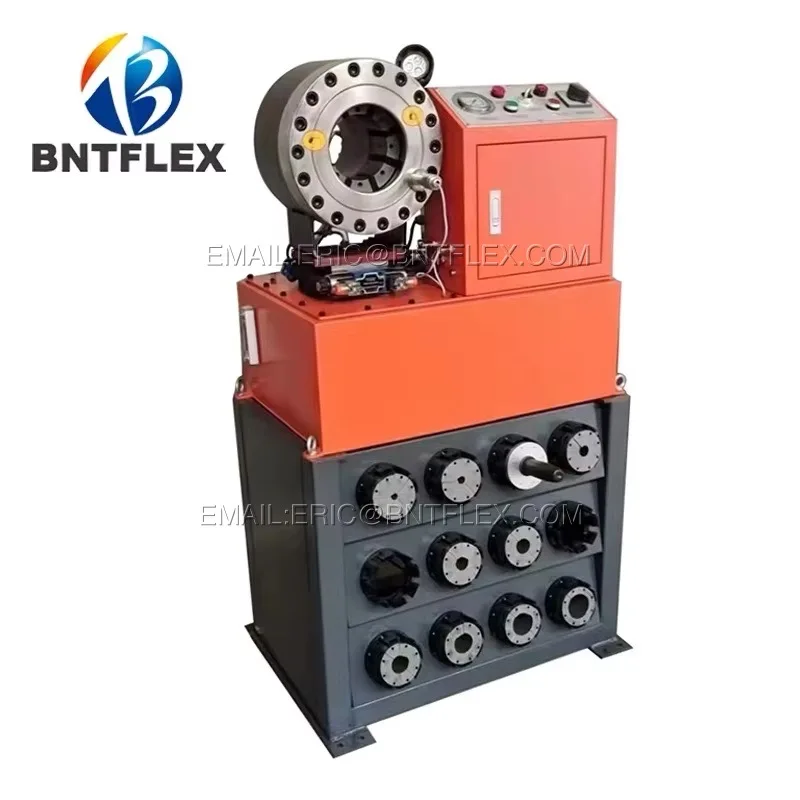 

hose swaging BNT-P68 newest design 2 inch 4SP electric hydraulic hose crimper with quick change tool and dies Storage