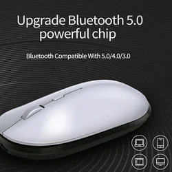 WiWU Newest Wireless Mouse for Laptop Computer Bluetooth 5.0 Mouse High Precision Rechargeable Bluetooth 2.4G USB Mouse