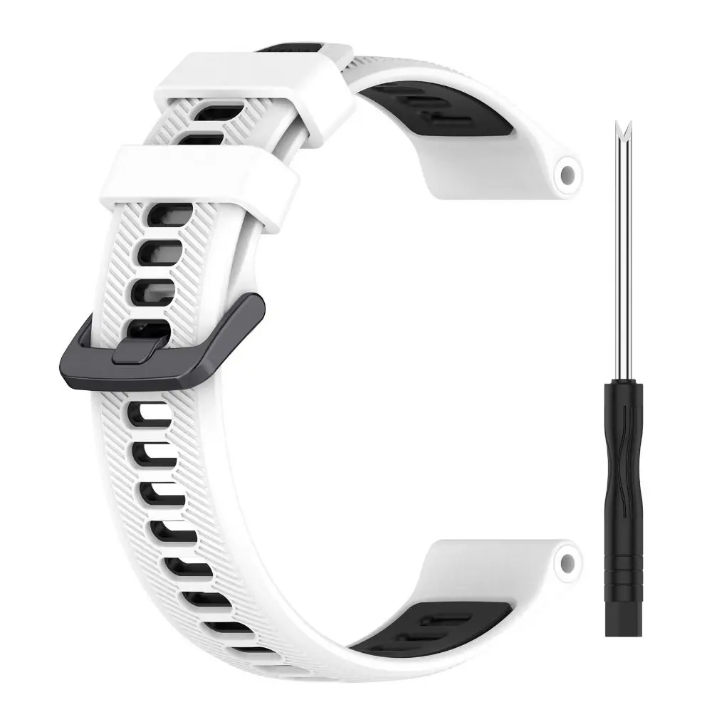 

Replacement Silicone Strap Double Color Smart Watch Wristband Accessories Soft Watchband for Garmin Forerunner 965 955 945 935