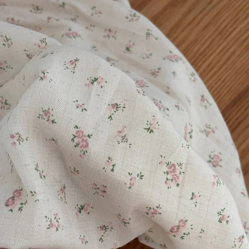 

50x145cm Cotton and linen soft floral fabric clothes, pants, bags, handmade DIY curtains, tablecloths, fabric materials