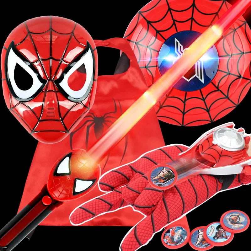 Newest Marvel Toys The Avengers Iron Man Action Figure Spider man Mask LED Sword Flash Ironman Shield Toy Halloween Cosplay