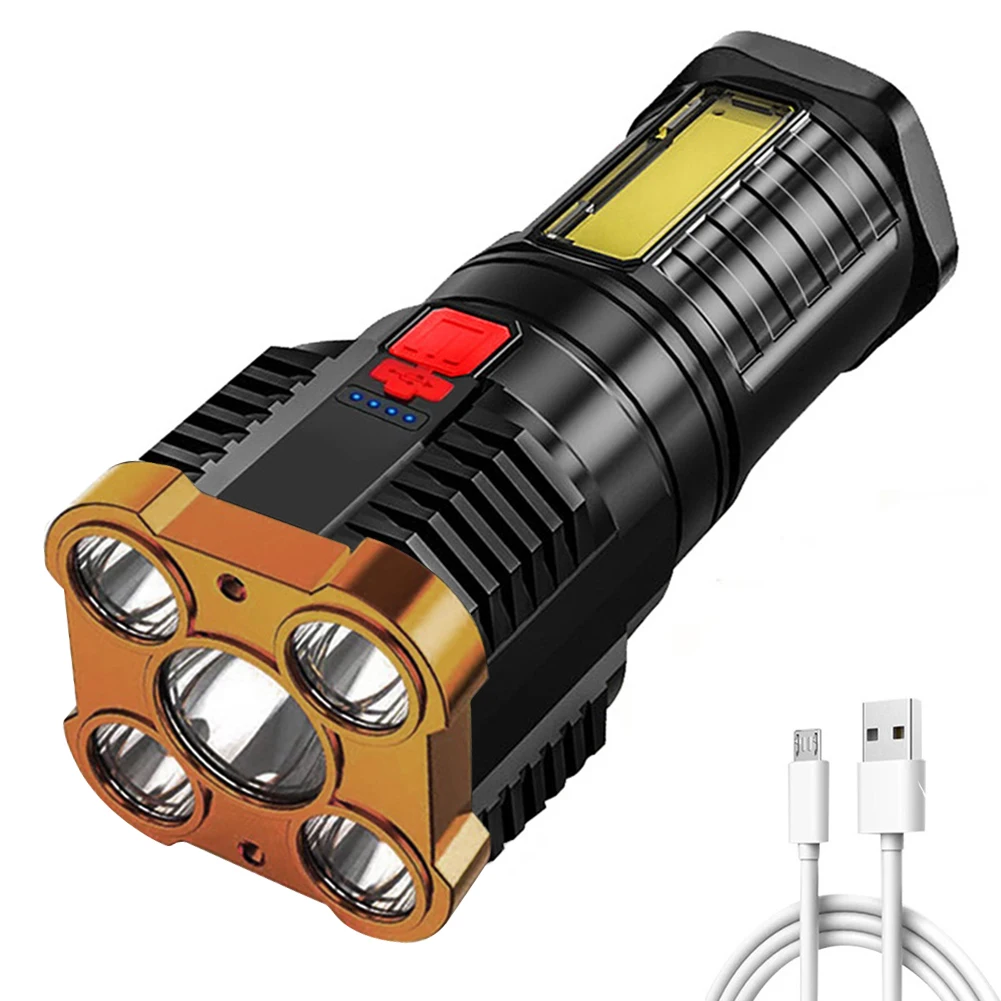 Strong USB ชาร์จไฟฉาย 500LM COB Outdoor Camping ไฟตกปลา