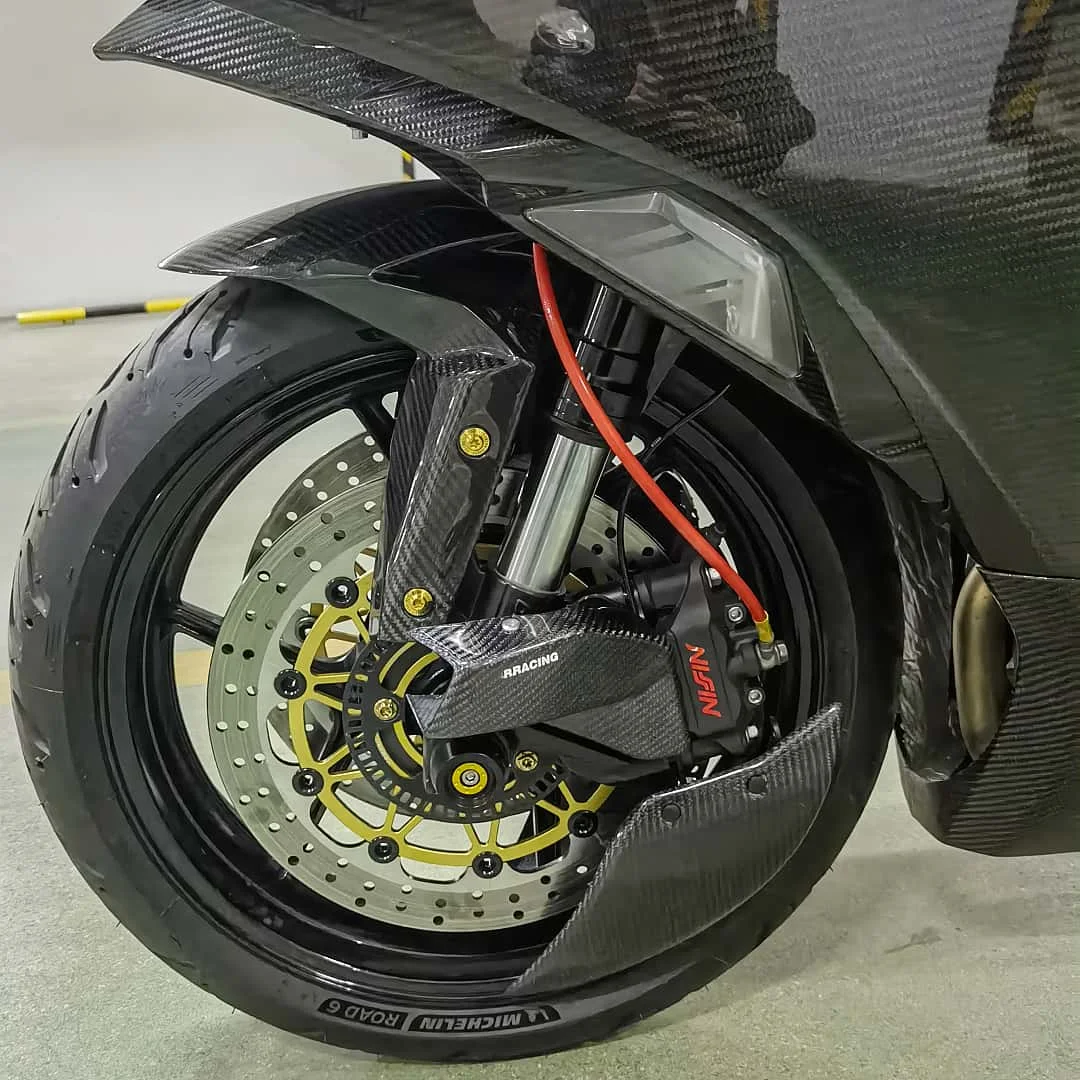 For Kawasaki Ninja ZX-6R 636 ZX6R 2024-2026 100% Carbon Fiber Motorcycle Wheel Cover Brake disc Protector cover radiator