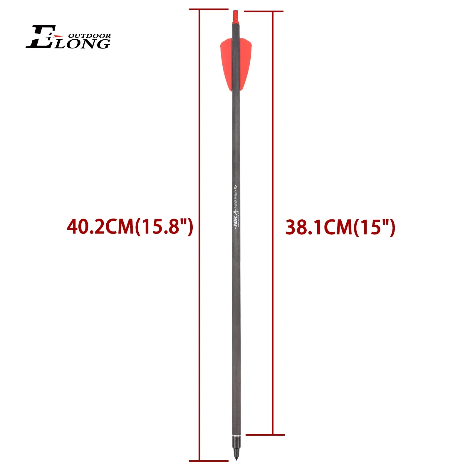 12 قطعة 15 "R9 مسامير القوس والنشاب أسهم كربون 2" دوارات حمراء مع 100 الحبوب برودهيد الصيد اطلاق النار تستهدف لنظام كوبرا RX