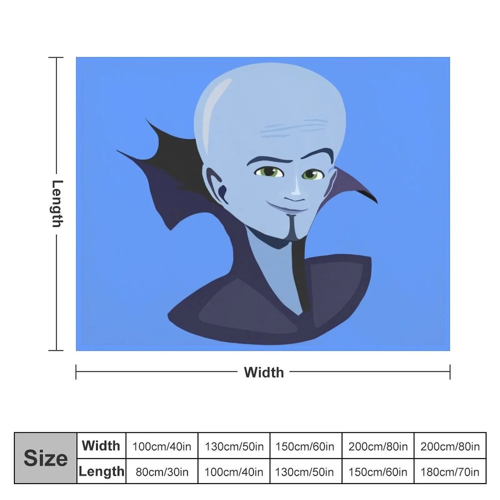 Megamind / big brain Throw Blanket Furrys blankets and throws For Baby Blankets