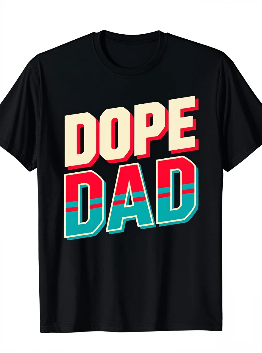 

Men's Dope Dad T-Shirt - 100% Cotton (S-XXXL) Casual Outdoor Summer Tee