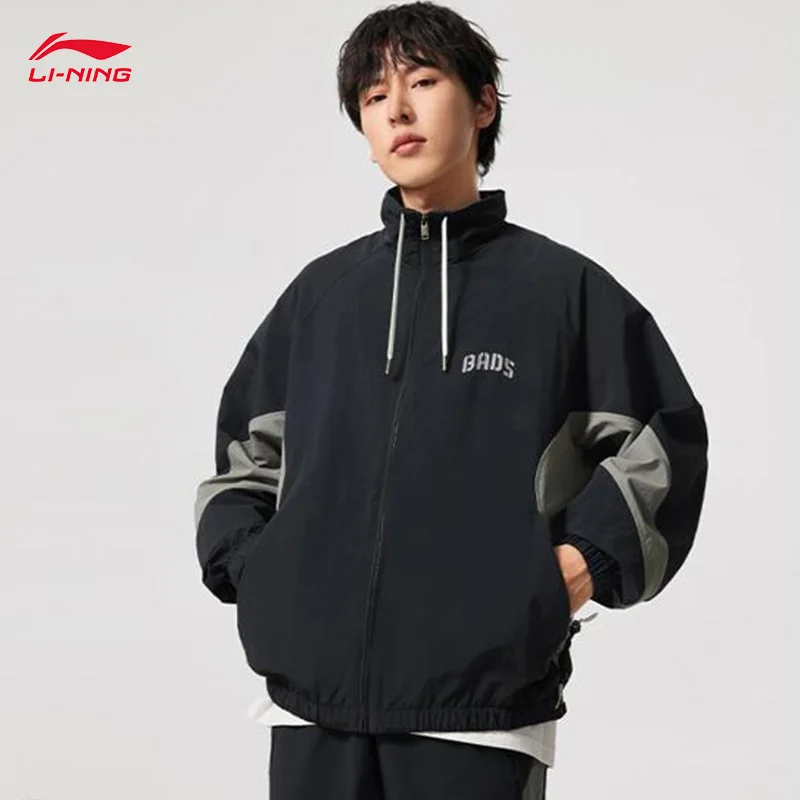 

LI-NING BADFIVE Men Sunscreen Loose Sports Windbreaker Trendy Casual Zipper Coat AFDV127
