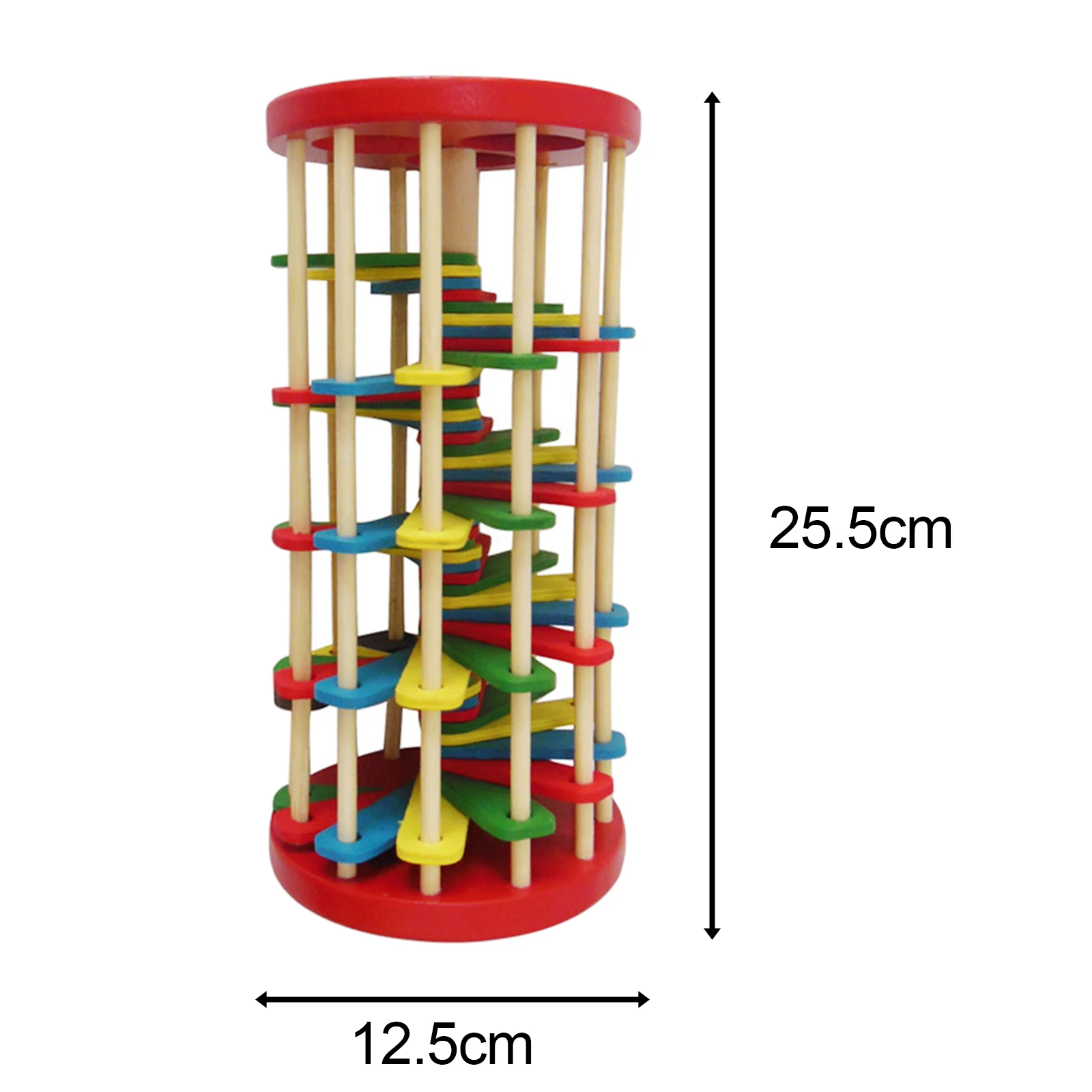 Wood Ball Drop Knock Balls Knocking Table Game The Ladder Educational ToyBall Run Ramp for Family Preschool Learning Development