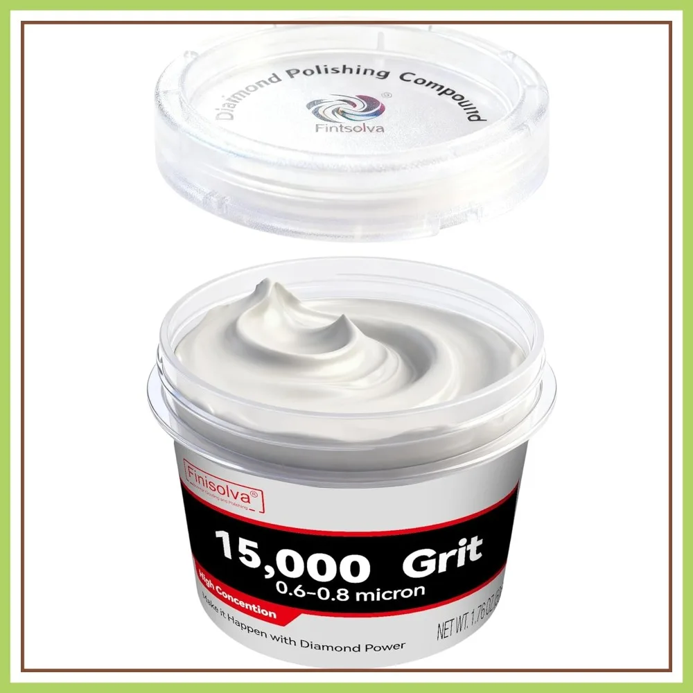 

1.76 oz (50g) Diamond Polishing Compound 30% Diamond Powder 15,000 Grit 0.6-0.8 Microns for Marble, Glass, Rock, Jewelry, Resin