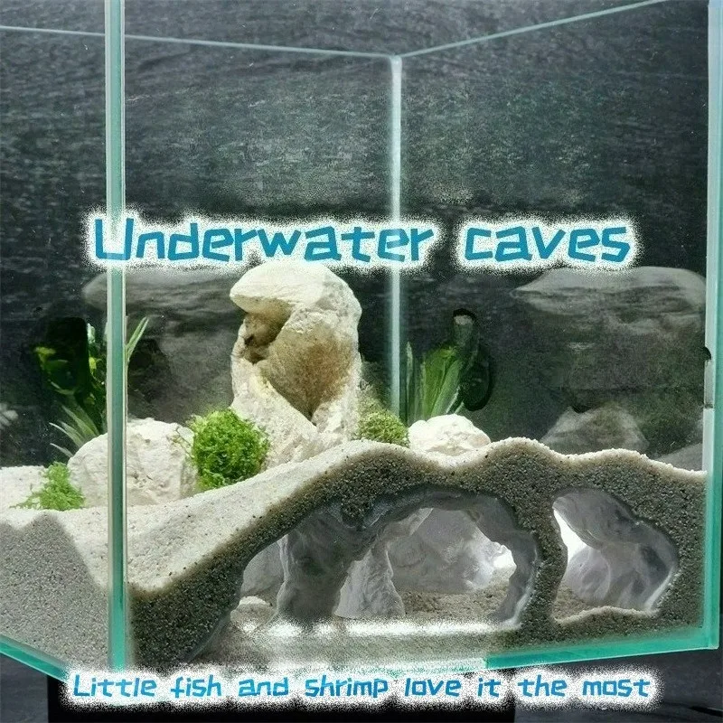AliExpress NONE Gravel Tunnel Cave for Aquarium Decor Natural Curve Design Fish Hideout with Smooth Surface for Tropical Fish Tank Ornament