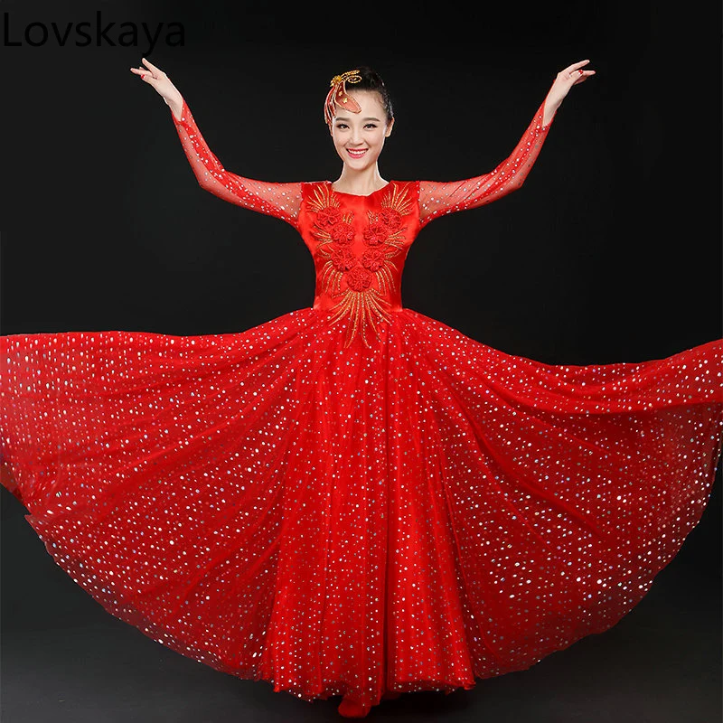 

New ational Dance Clothing Modern Dance Dress Opening Dance Costumes Adult Large Choral