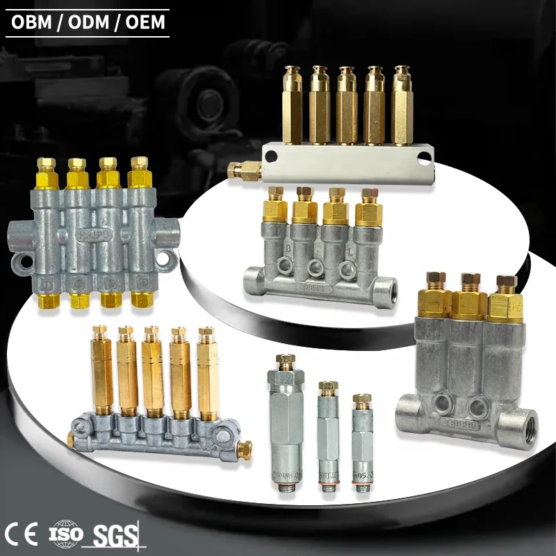 

Oil grease distributor valve for Lubrication system lubricant metering device quantitative Pressure relief thin oil distributor