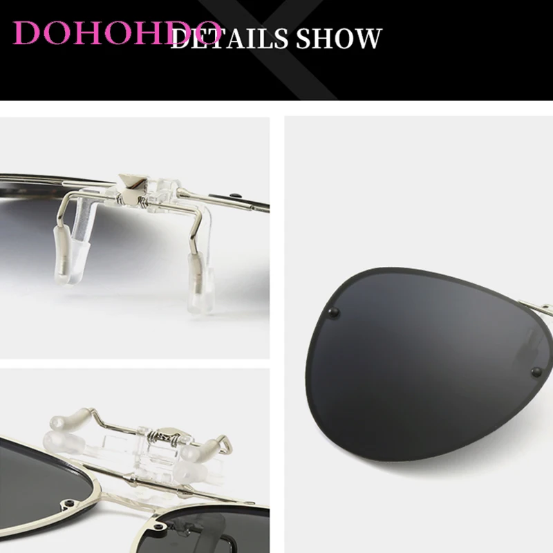المعادن الطيار القيادة الاستقطاب كليب على الوجه متابعة عدسة الرياضة في الهواء الطلق نظارات الرجال النساء للرؤية الليلية نظارات مكافحة وهج UV400 Очки #3