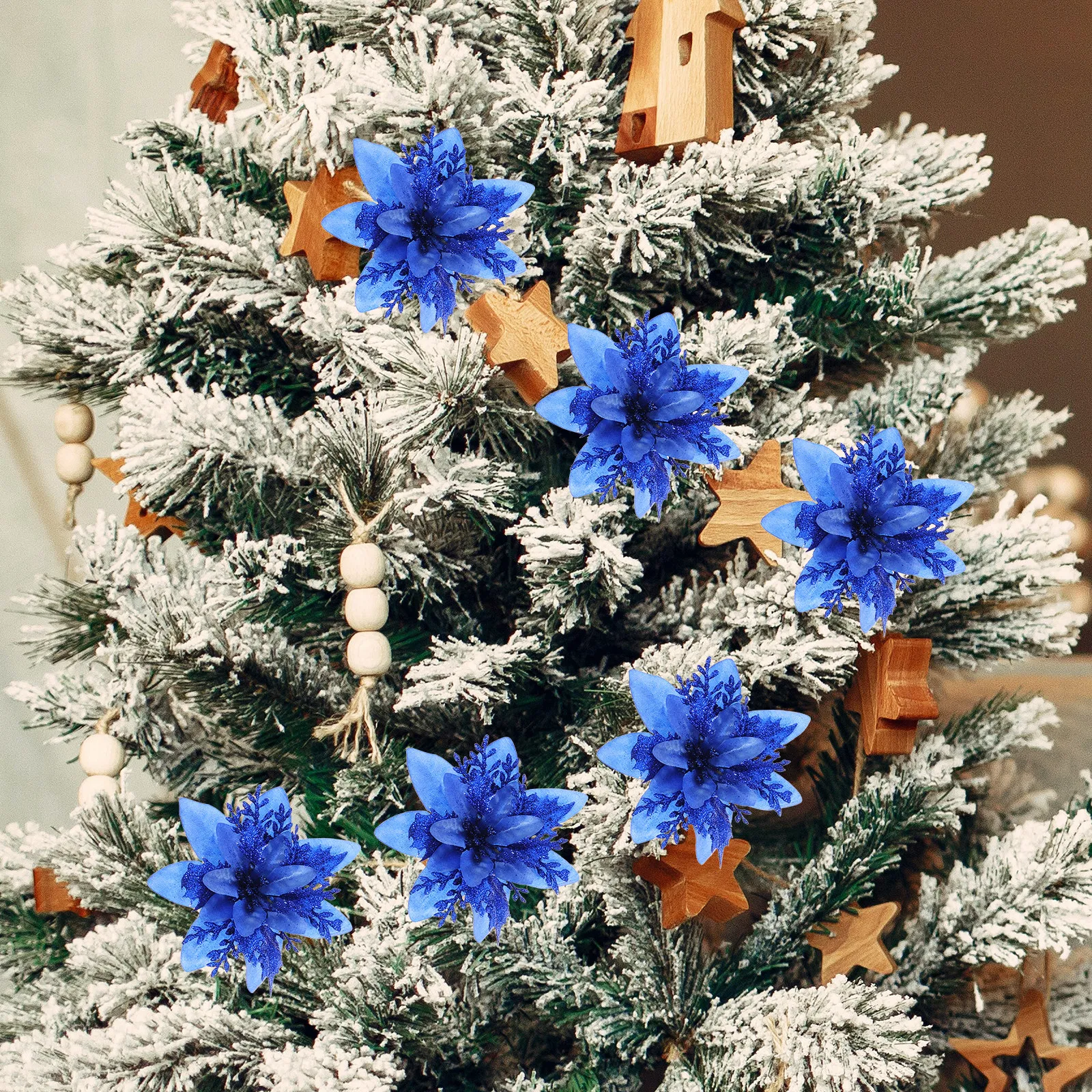 12 Buah Bunga Buatan Berwarna - Christmas Wreath Fake ulasan dan harga