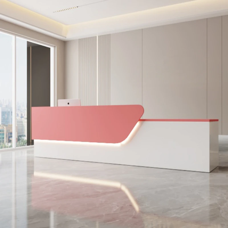 

Cashier Table Reception Counter Hairdressing Modern Simple Reception Desks Beauty Center Mostrador Recepcion Counter Furniture