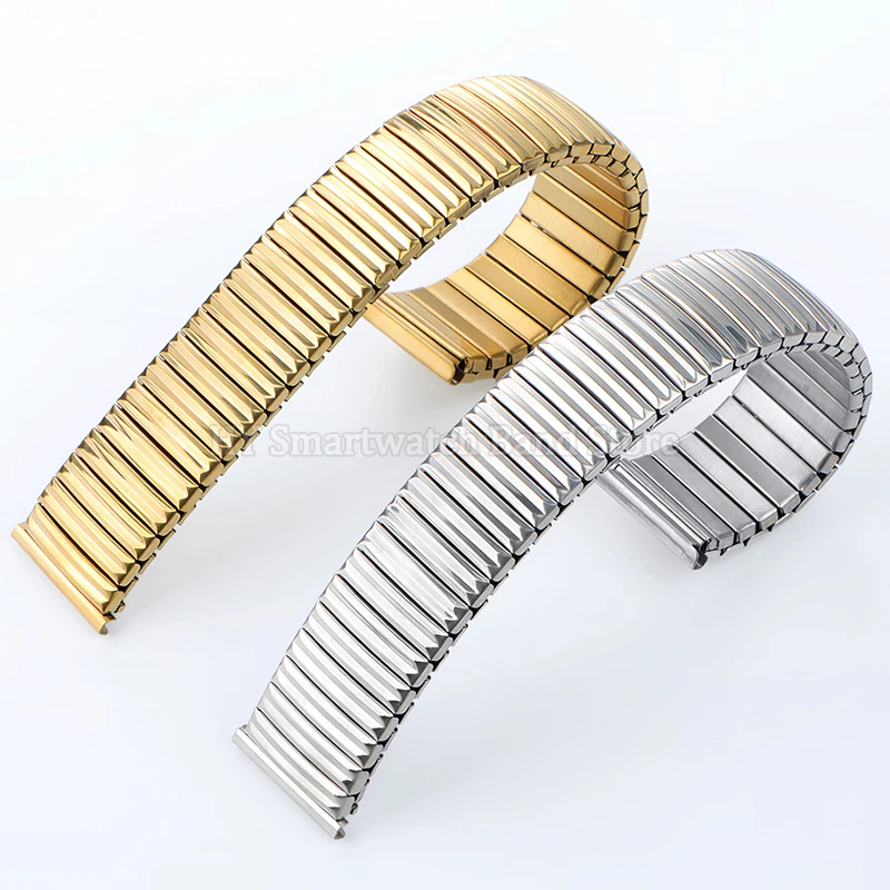 12mm 14mm 16mm 18mm 20mm cinturino elastico in acciaio inossidabile uomo donna cinturino universale cinturino per orologio di espansione elasticizzato in metallo