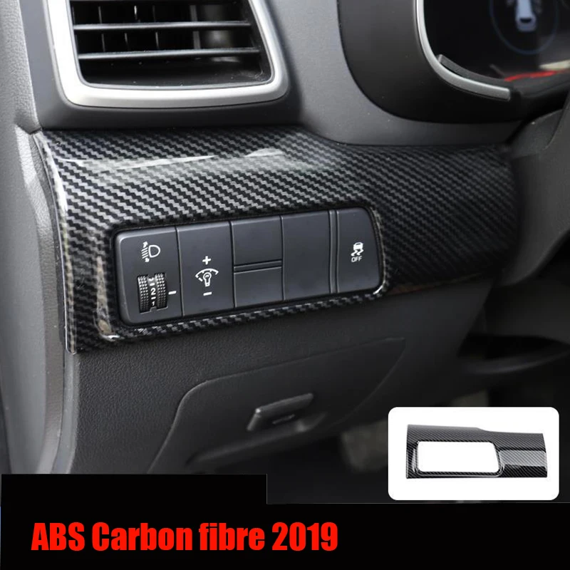 For Hyundai Tucson 2019 2020 Accessories Head Lights Lamp Switch Button Panel Frame Cover Trim  Auto Interior Styling