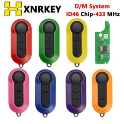 XNRKEY-llave remota de giro PCF7946Chip, 433Mhz, para Fiat 500, 500L, Punto, Florino, Doblo, Qubo, Evo Grande, Delphi/Marelli, BSI, Syst