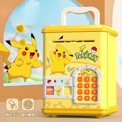Pikachu Sanrio Cinnamoroll Kuromi Piggy Bank Children Password Box Kawaii Creativity Face Unlock Multifunction for Kids Toy Gift