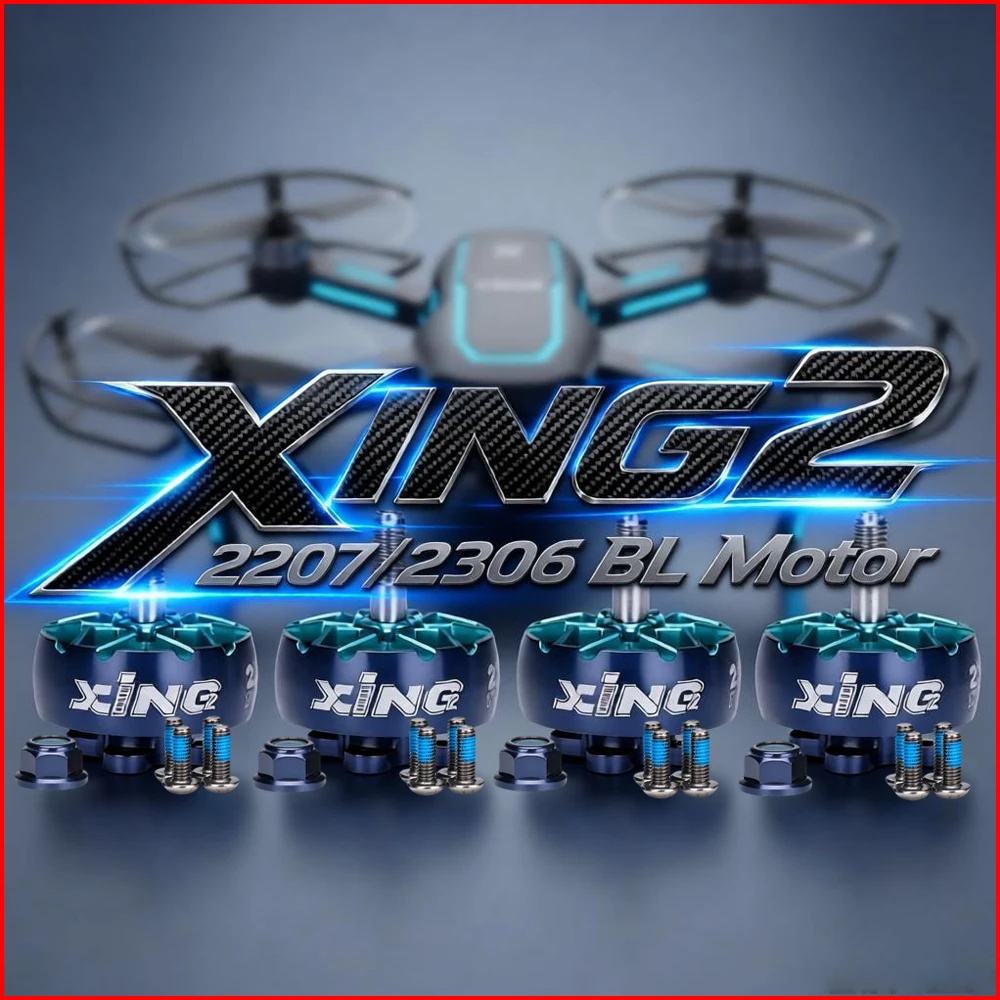 4pcs/lot iFlight XING2 XING V2 2207/2306 CW Thread 5mm Shaft Diameter Brushless Motor