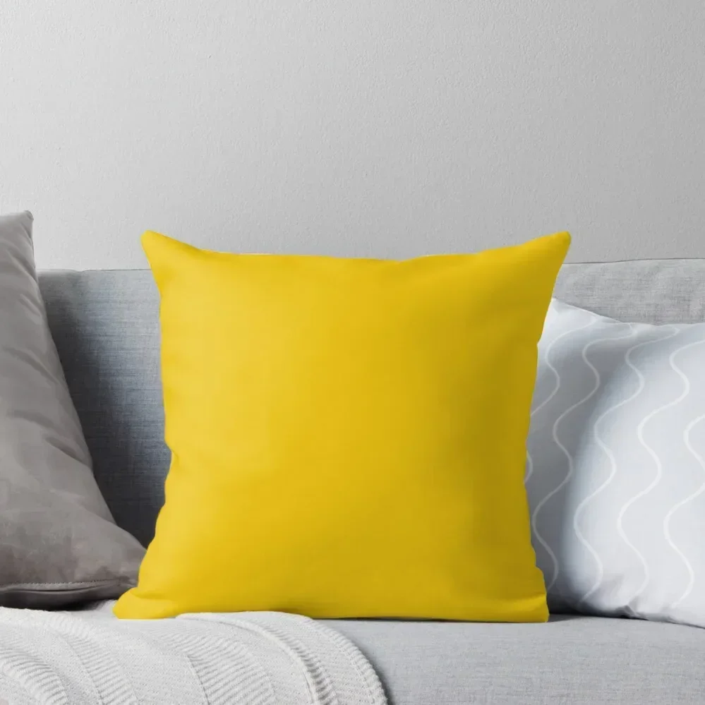 Canary Yellow, Solid Yellow Throw Pillow ornamental pillows for living room Room decorating items Luxury Sofa Cushions pillow