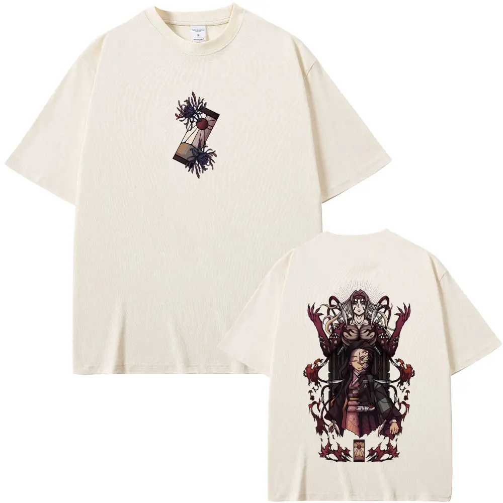 

Anime Demon Slayer Kibutsuji Muzan Kamado Nezuko Kamado Tanjirou Face Graphic T-shirt Summer Men Women Casual Oversized Tshirt
