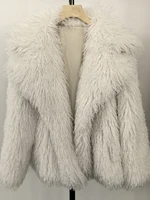 Aynaray 2025 Winter Women Faux Fur Jacket Solid Khaki Long Sleeve Thick Warm Outwear Fluffy Coat For Women 5