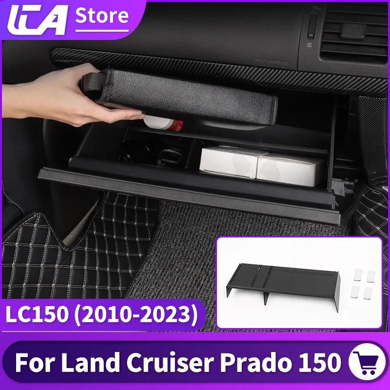 

For Toyota 2010-2023 Land Cruiser Prado LC150 Glove Box Divider Organizer Tray Dashboard Storage Box Insert Interior Accessories