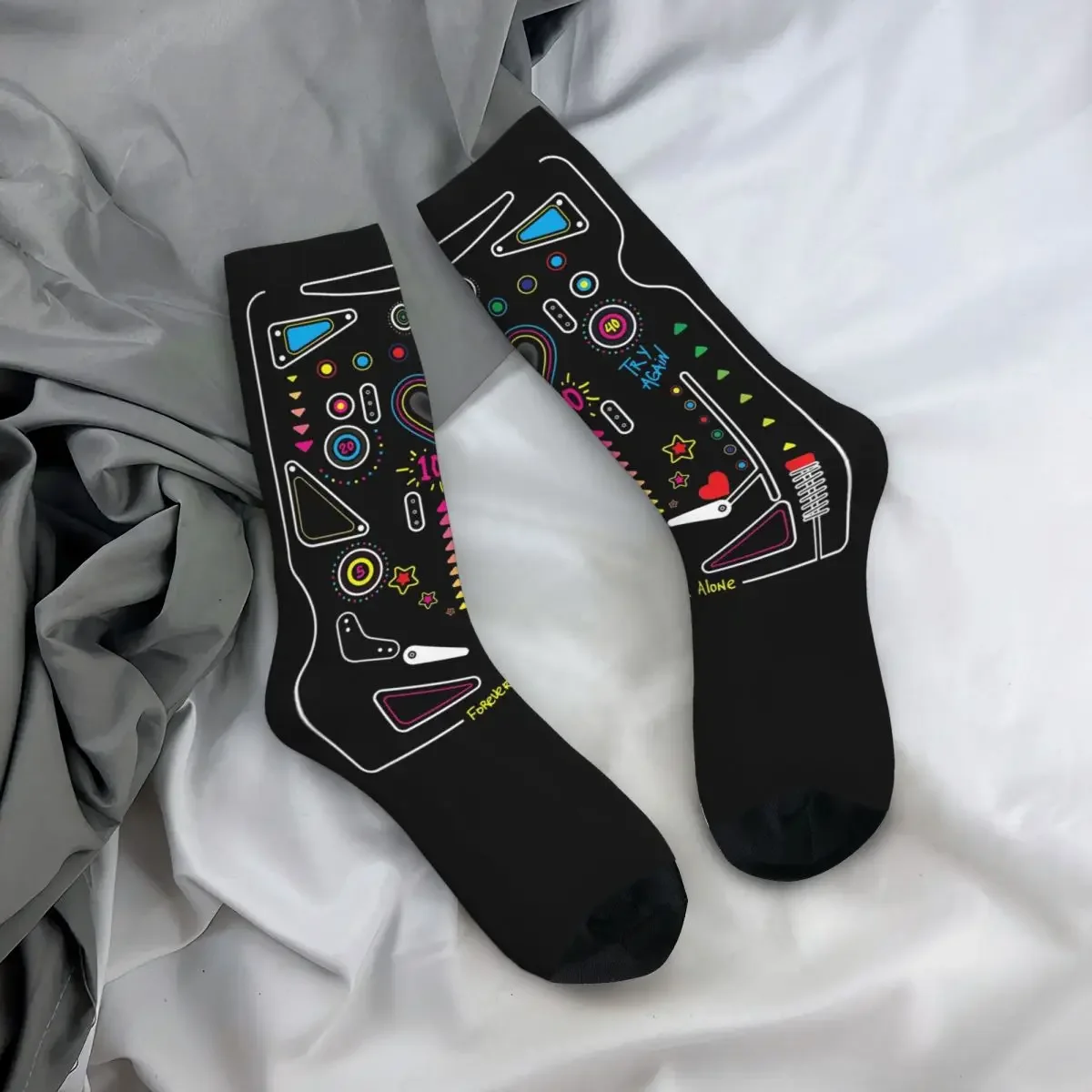 Pinball Socks Harajuku Sweat Absorbing Stockings All Season Long Socks Accessories for Unisex Birthday Present