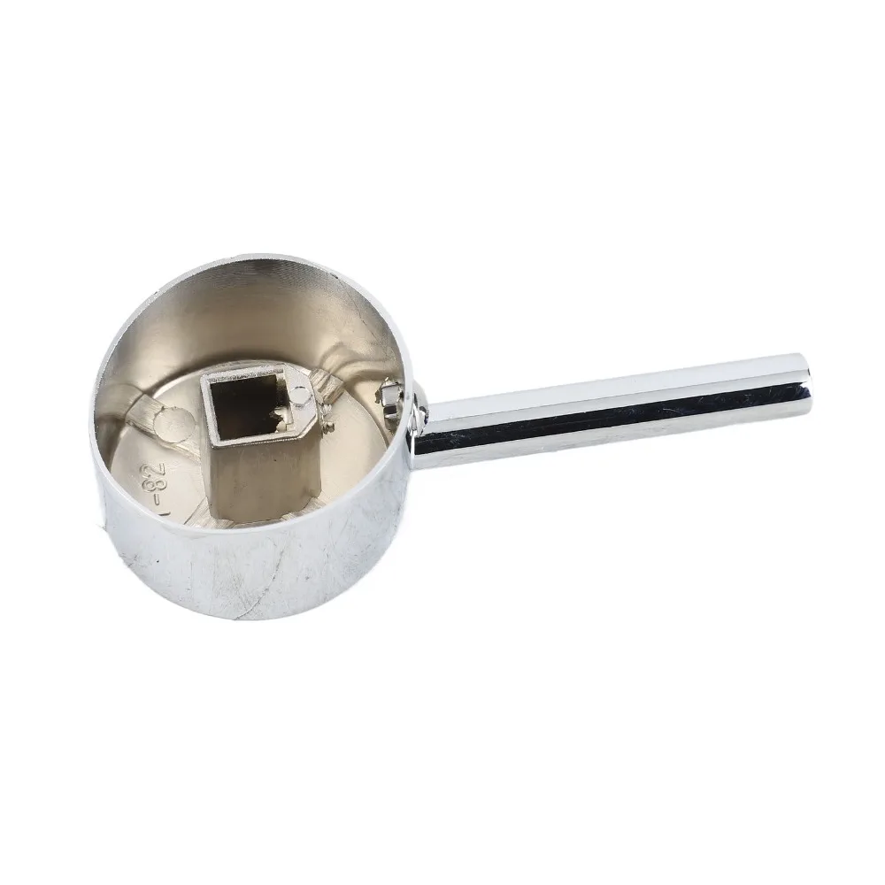 Durable Zinc Alloy Faucet Handle Single Lever 45mm Valve Core Water Tap Handle Chrome Finish Hot Cold Water Faucet Lever Kitchen