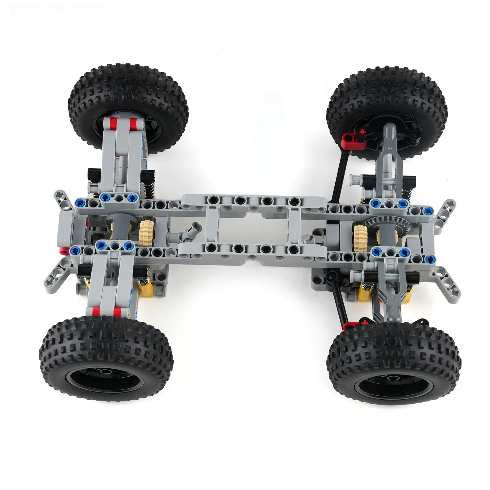 MOC 4WD Sospensione Indipendente Differenziale Telaio Asse Sterzo Building Blocks Quattro Ruote motrici Tech Parti di Automobili Giocattoli Regalo per Bambini