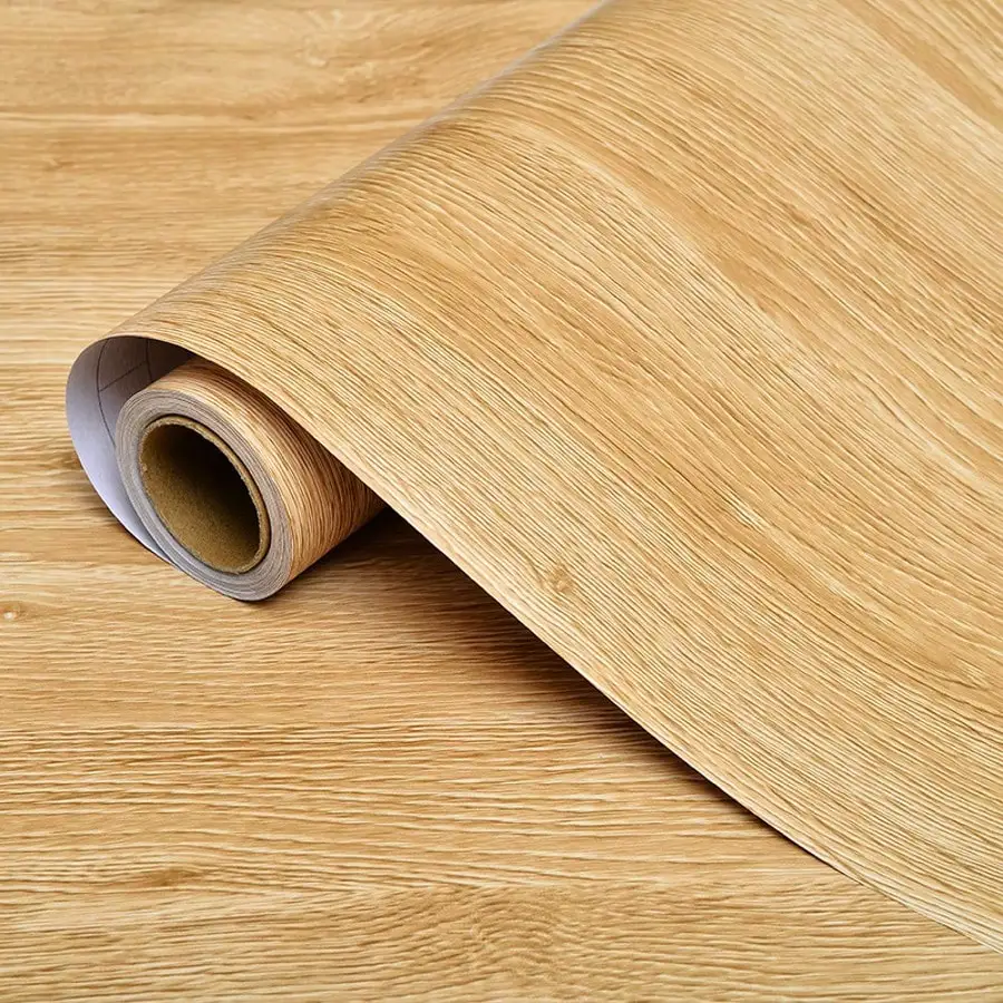 Papel pintado de vinilo con textura de madera de 55cm de ancho para puerta, armario, mesa, muebles, pegatinas autoadhesivas impermeables, decoración del hogar