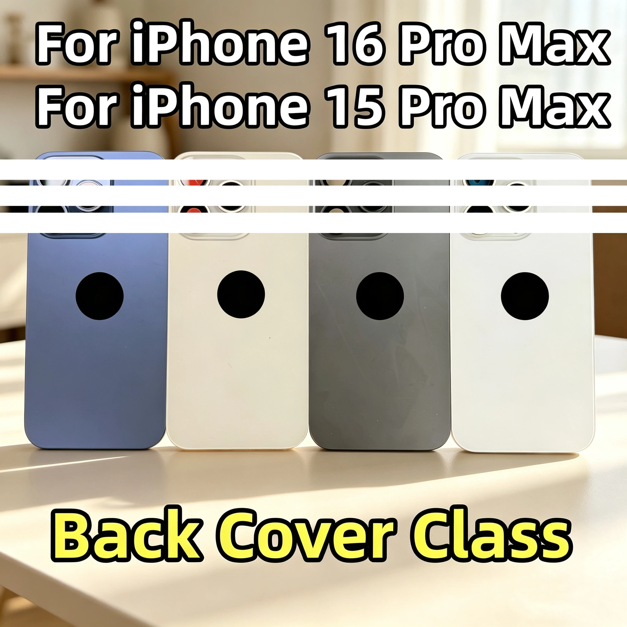 For IPhone 15/16 Pro Max Back Glass Replacement with Camera Lens Brackets Magnets 15/16 Pro Back cover