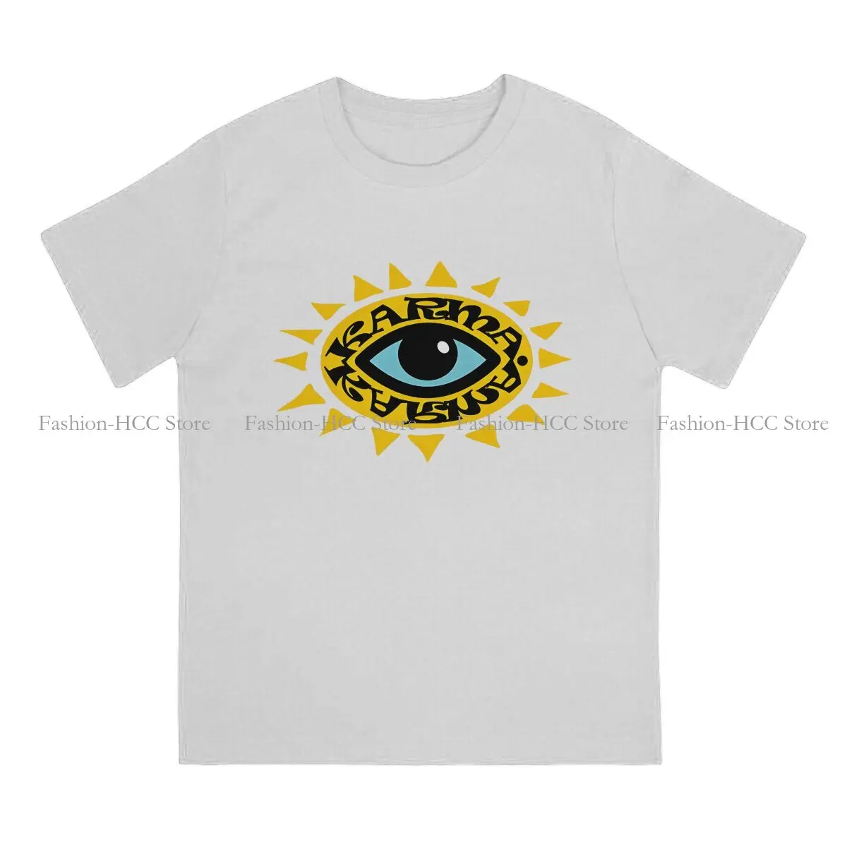 Karma Newest Polyester TShirts Evil Eyes Men Style Streetwear T Shirt O Neck