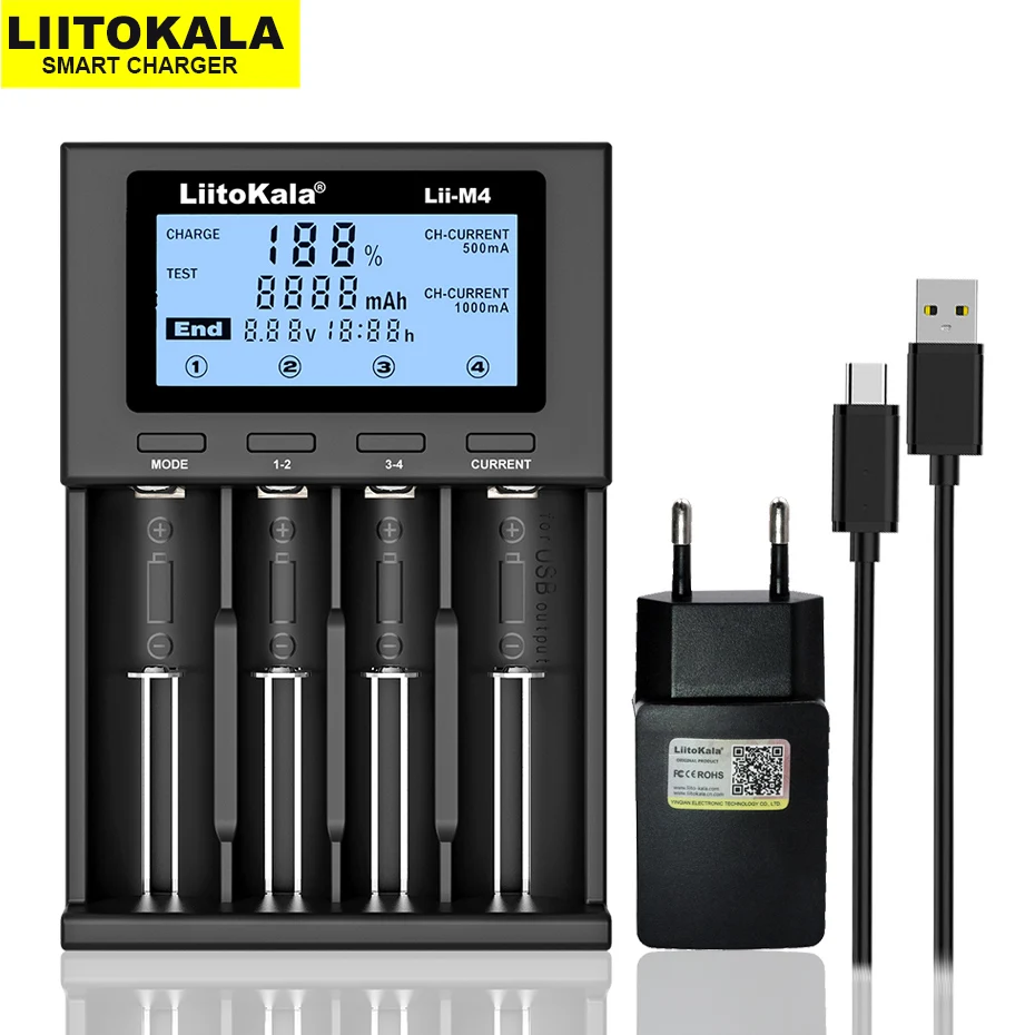 LiitoKala Lii-500 Lii-PD4 Lii-S6 Lii-500S 18650 21700 26650 AA AAA dla 18350 18500 16340 17500 25500 10440 ładowarka 17350