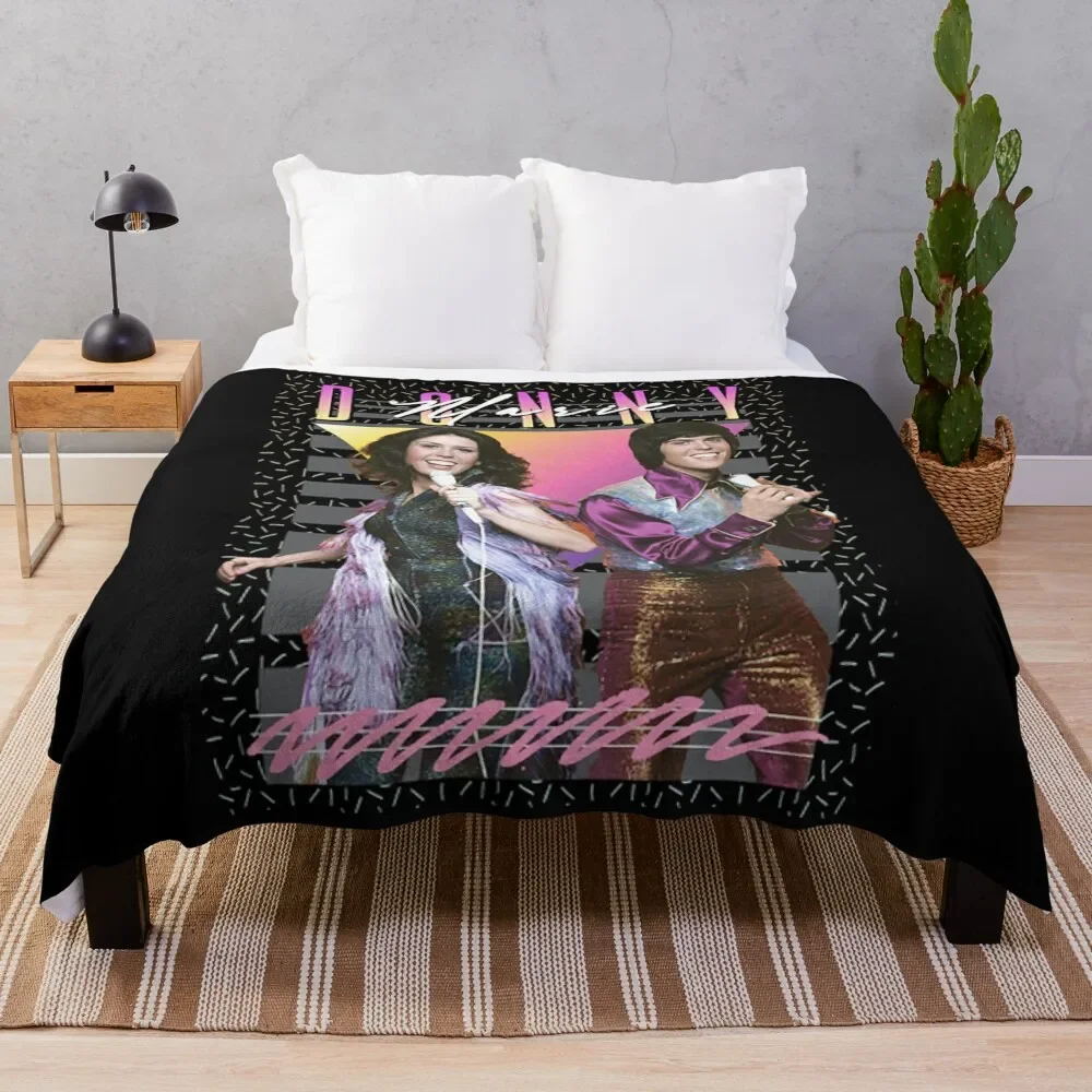 

Donny and Marie Osmond 80s Retro Aesthetic Fan Art Throw Blanket manga sofa bed Blankets