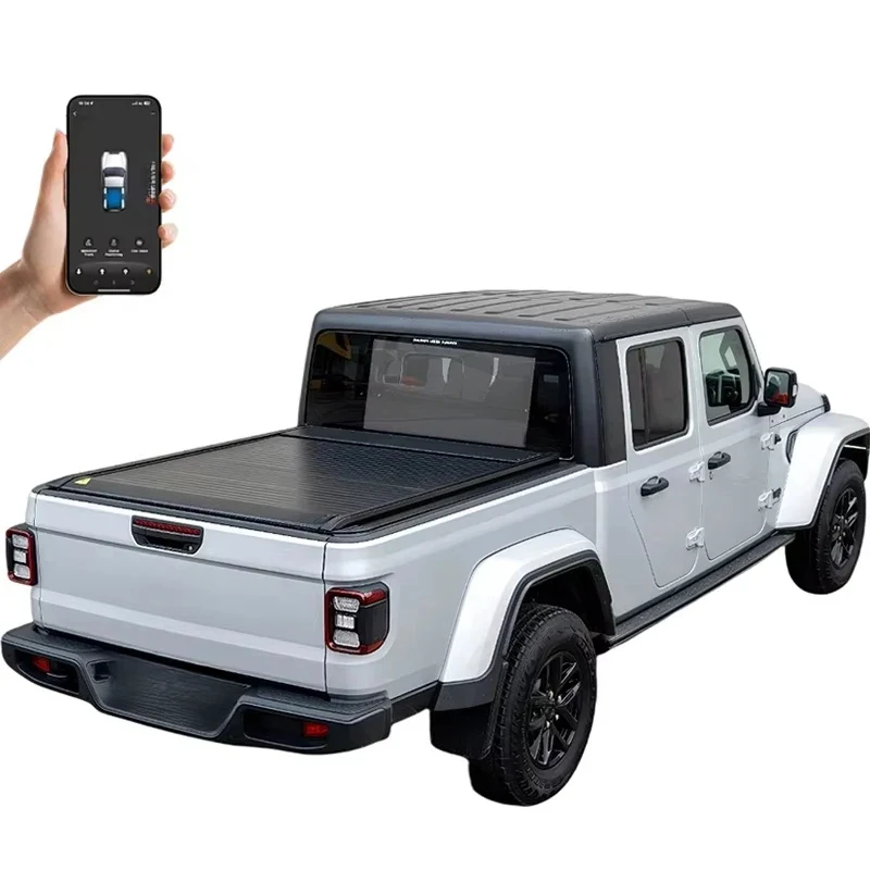 High Quality Aluminum Alloy Electric Retractable Roller Shutter Tonneau Cover With Smart App Control For Gladiator Ranger