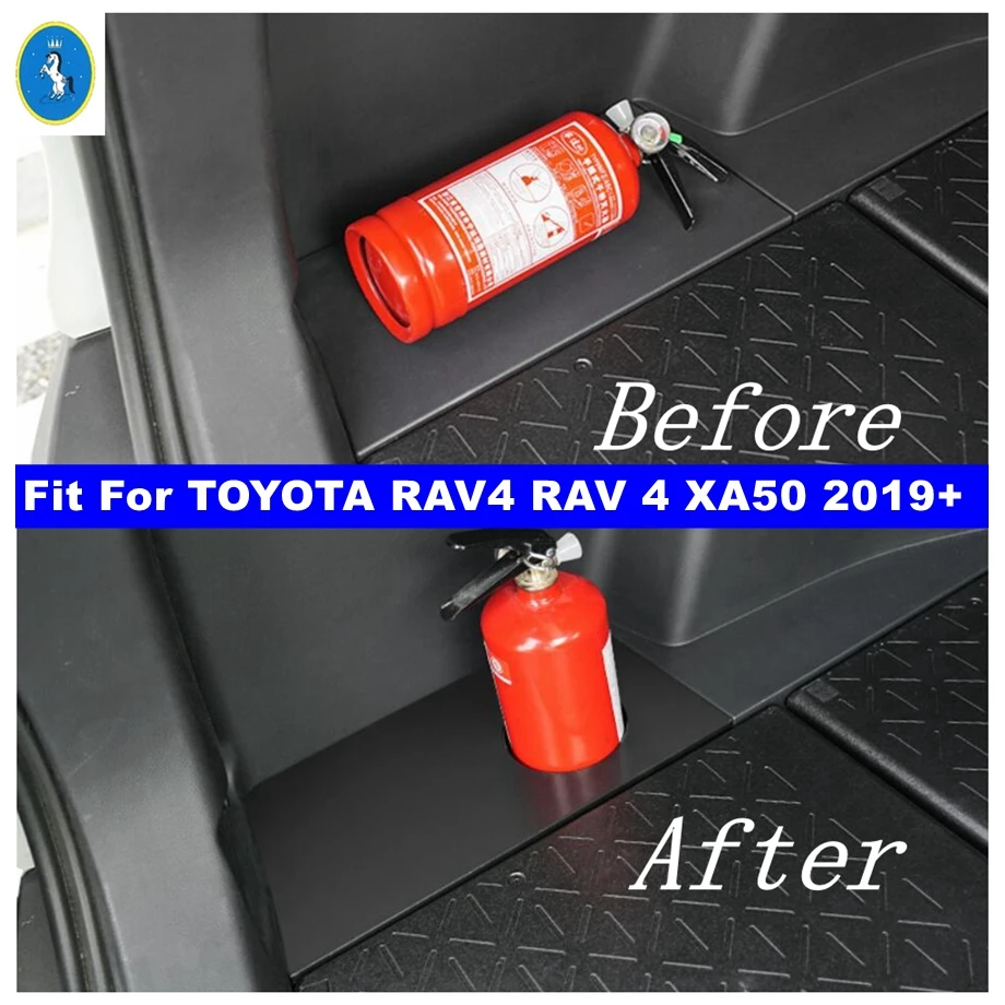 

Plastic Car Boot Fire Extinguisher Support Cup Holder Trunk Rack Storage Case Accessories For TOYOTA RAV4 RAV 4 XA50 2019 - 2023