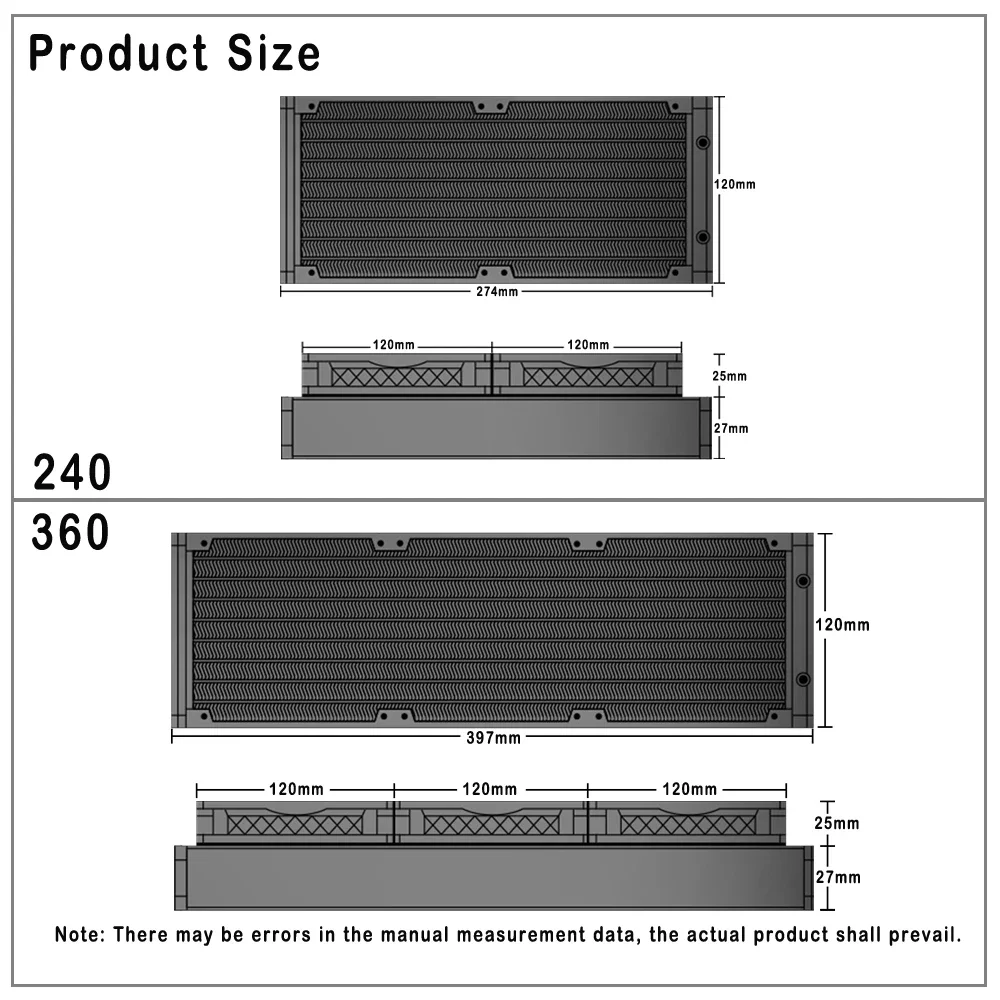 IWONGOU Water Cooler Cpu 240mm Liquid Cooling 4pin Pwm Rgb Processor Cooler Cpu Heat Sink 120mm Fan  PC Water Cooling Radiator